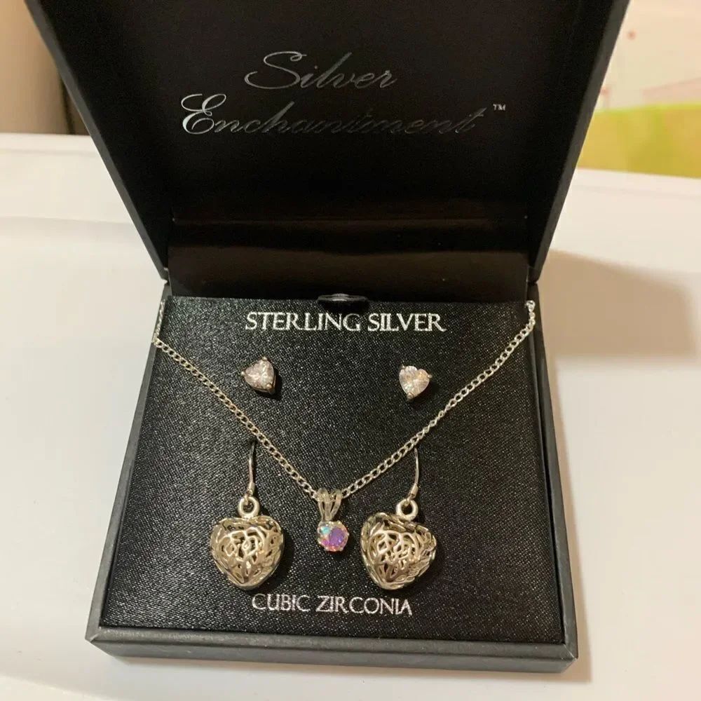 Silver Enchantment Necklace and Earrings Set